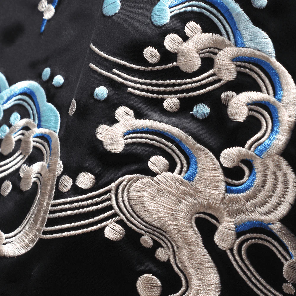 Yin and Yang Fish Sukajan Bomber Jacket (Reversible)