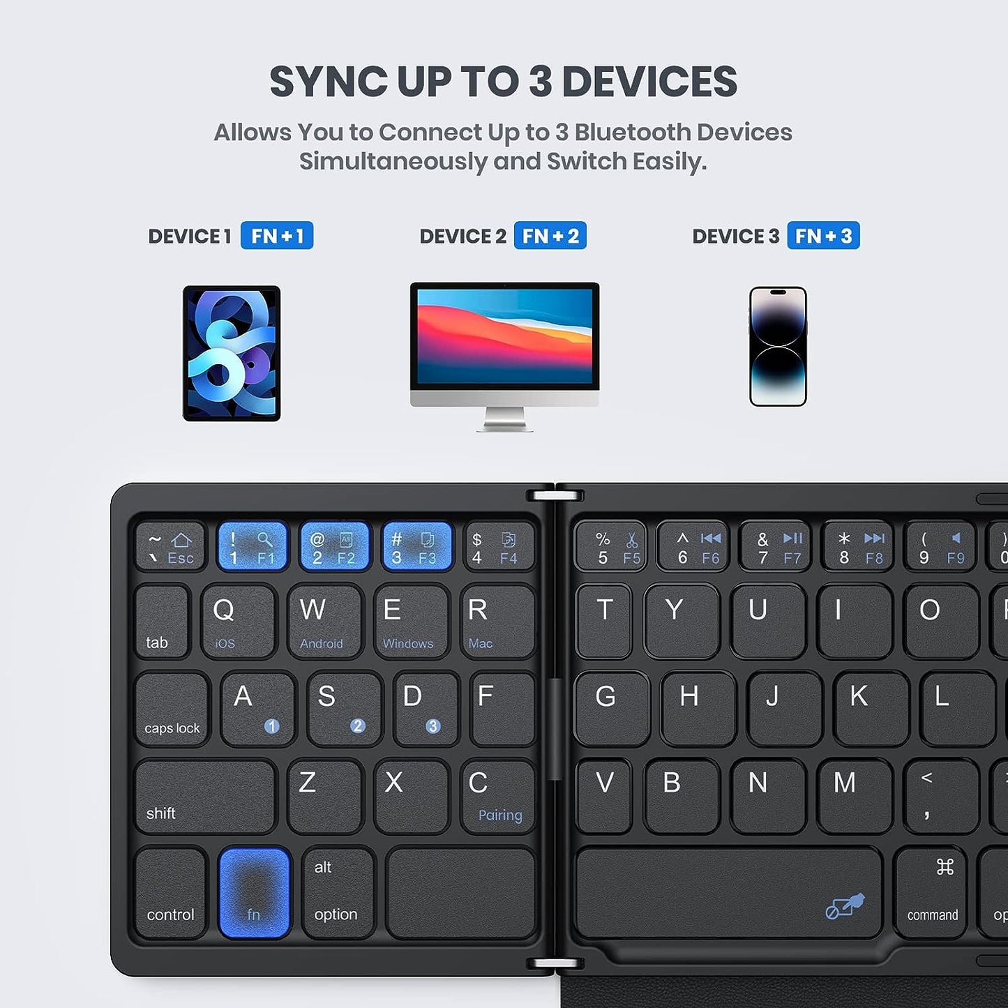 PocketBoard™ - Bluetooth Wireless Folding Keyboard