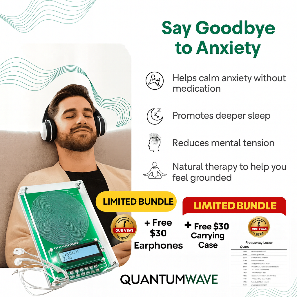 QuantumWave - Frequency Generator Natural Relief for Stress, Restless Nights & Restore Balance and Vitality
