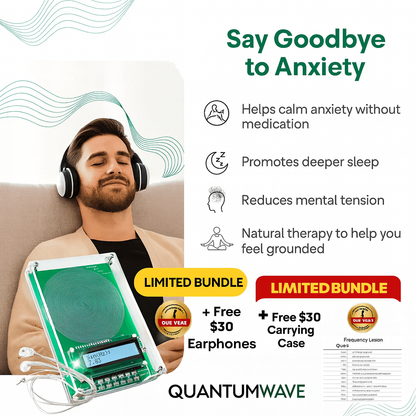QuantumWave - Frequency Generator Natural Relief for Stress, Restless Nights & Restore Balance and Vitality