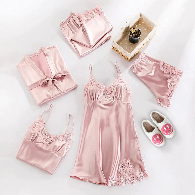 SCANDINAVIAN SATIN SLEEPWEAR PAJAMA SET
