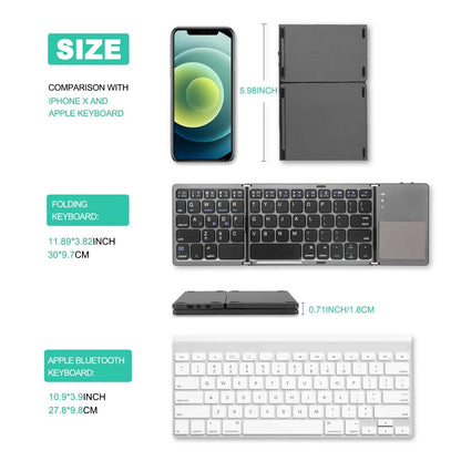 PocketBoard™ - Bluetooth Wireless Folding Keyboard