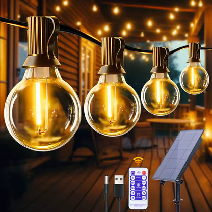 SunSaver (Solar Powered) Festoon Patio Lights