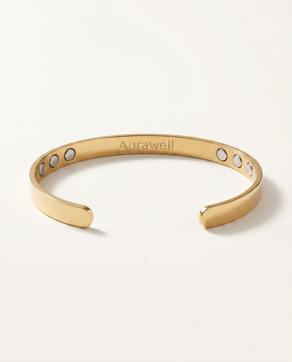 Aurawell Bracelet — Gold with 6 therapeutic magnets