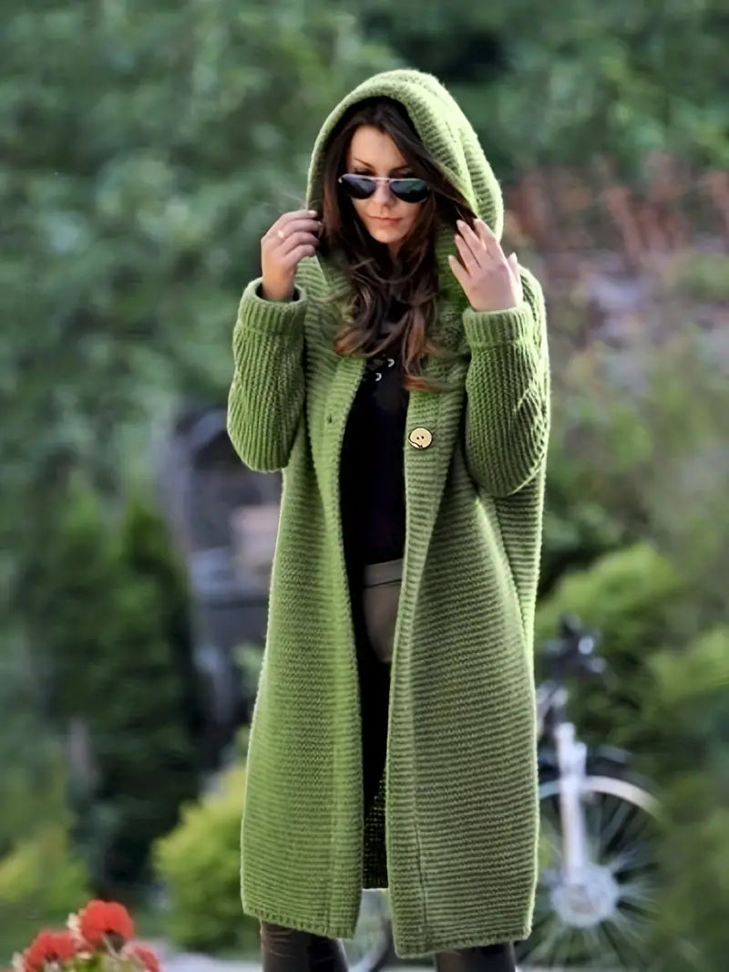 Everyday Adventure Hooded Button Front Cardigan