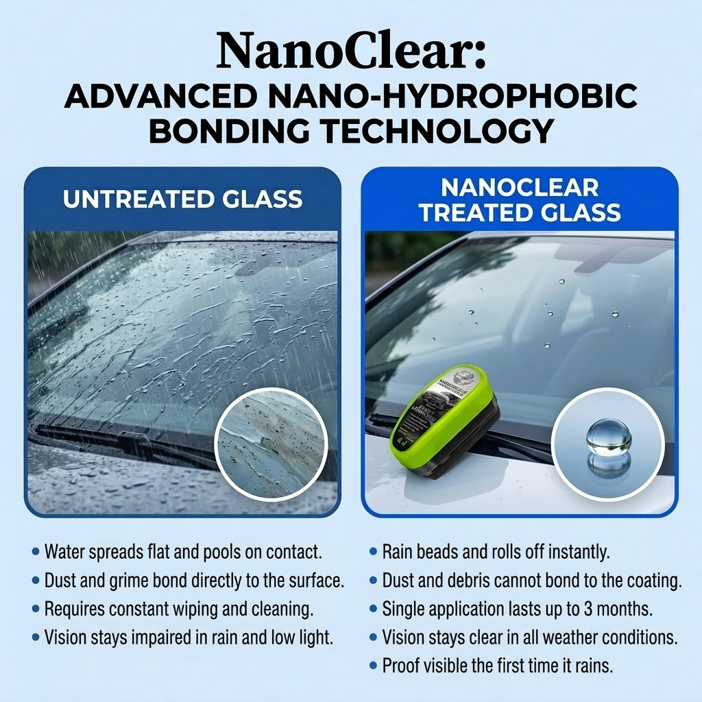 NanoClear Glass - Crystal Clear Vision in Any Weather