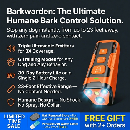 BarkWarden Ultra - Ultrasonic Bark Control That Works Instantly
