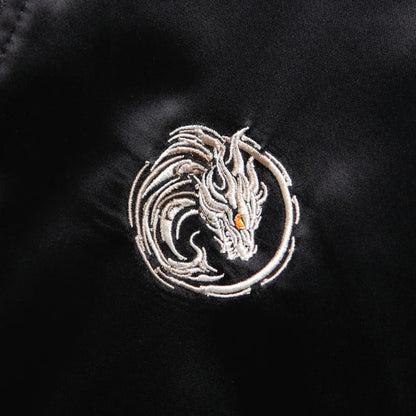Majestic Blue Dragon Sukajan Bomber Jacket