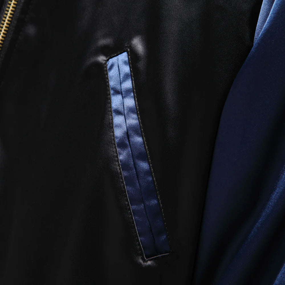 Majestic Blue Dragon Sukajan Bomber Jacket
