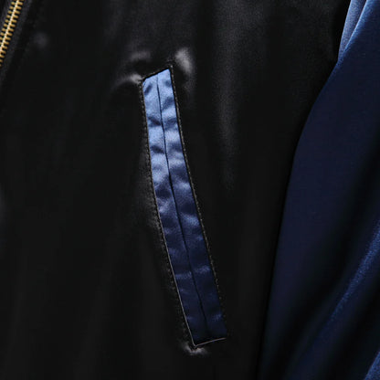 Majestic Blue Dragon Sukajan Bomber Jacket