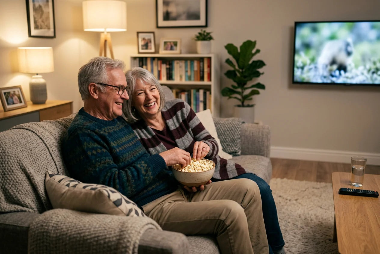 TV at normal volume with spouse